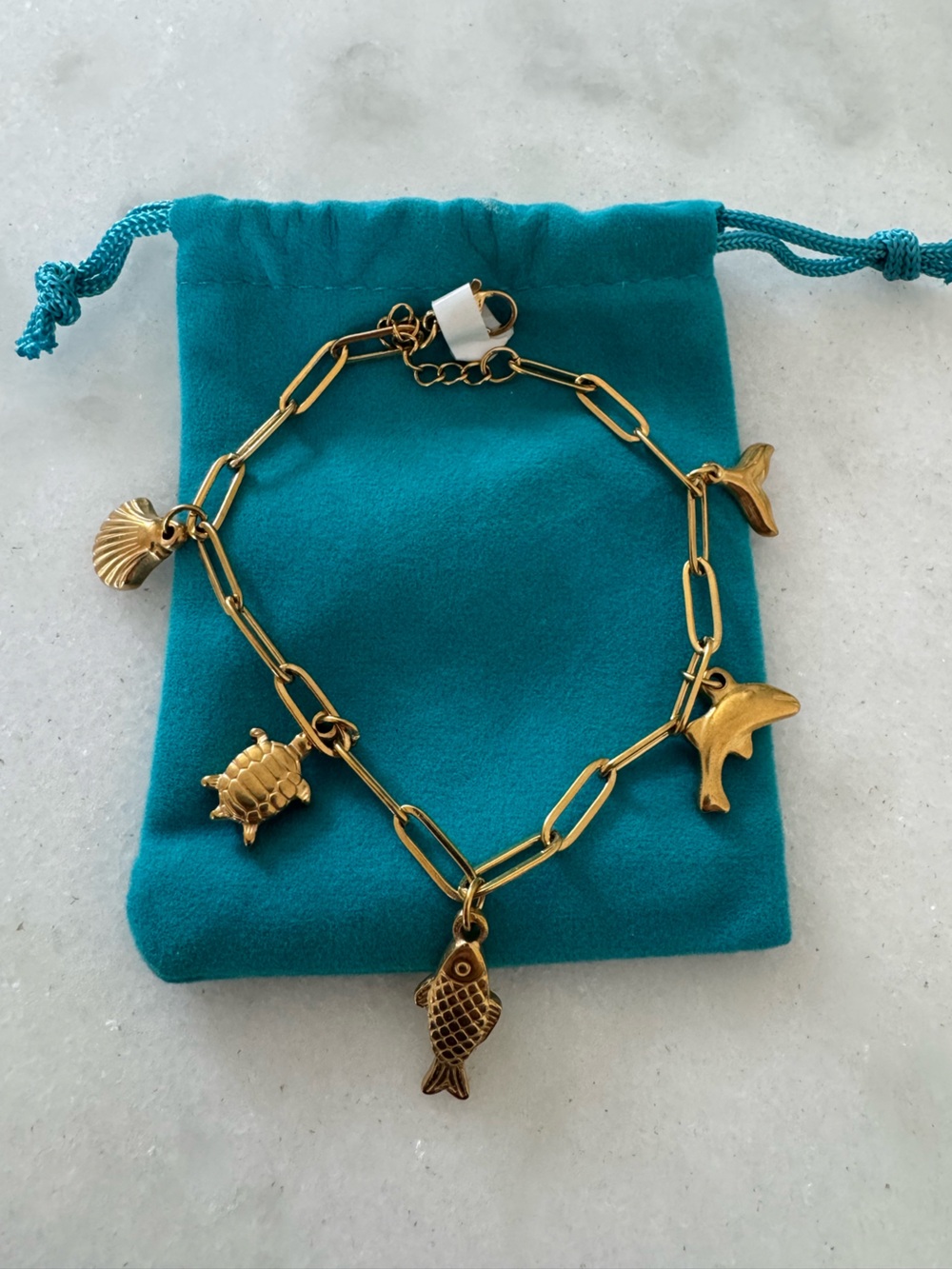 Gold-Tone Sea Life Charm Bracelet - Women